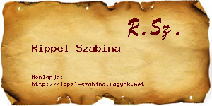 Rippel Szabina névjegykártya